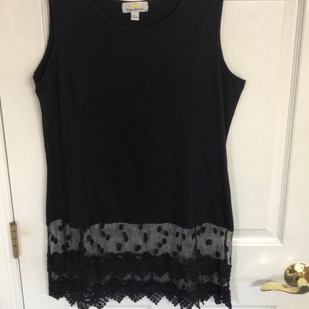Long cami. Lace bottom. Wear under tunics.